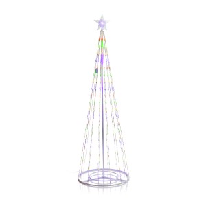 83" Tall Christmas Tree Tower with Changing LED Lights