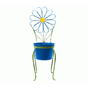 BLUE FLOWER PLANTER 