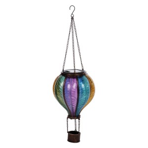 Solar Multicolor Balloon Light w/Flickering Warm White LEDs