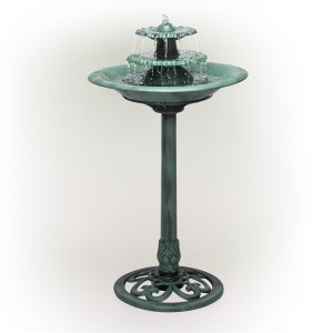 35" TALL 3-TIER OUTDOOR FOUNTAIN 