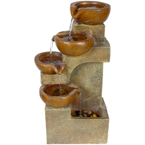 17" TALL TIERING POTS FOUNTAIN