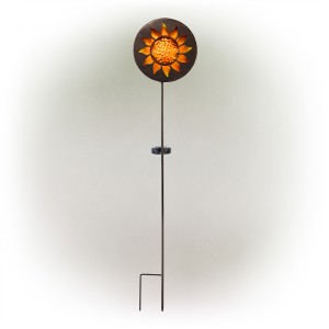 SOLAR SUN GARDEN STAKE WITH LED LIGHTS