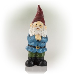 Bearded Garden Gnome Statue with Red Hat