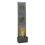64" Tall Windows Floor Fountain in Natural Slate Finish | Water Wall