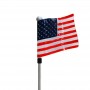 Solar USA Flag Stake with White LED Lights