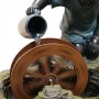 Alpine 20" Tall Boy with Water Wheel Fountain 