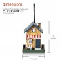 18" Colorful Hanging Wooden Birdfeeder Café House