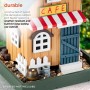 18" Colorful Hanging Wooden Birdfeeder Café House