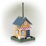 18" Colorful Hanging Wooden Birdfeeder Café House