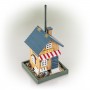 18" Colorful Hanging Wooden Birdfeeder Café House