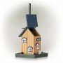 18" Colorful Hanging Wooden Birdfeeder Café House