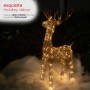 Alpine Corporation Standing Rattan Reindeer Decoration with White Halogen Lights