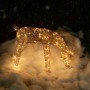 Alpine Corporation Grazing Rattan Reindeer Decoration with White Halogen Lights