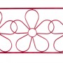 RED DAISY METAL BENCH