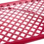 Alpine Corporation 45"L Indoor/Outdoor 2-Person Metal Garden Bench with Daisy Backrest, Red