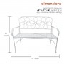 Alpine Corporation Daisy Metal Garden Bench, White