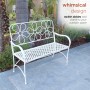 Alpine Corporation Daisy Metal Garden Bench, White