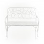 Alpine Corporation Daisy Metal Garden Bench, White