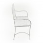 Alpine Corporation Daisy Metal Garden Bench, White
