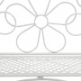 White Daisy Metal Bench