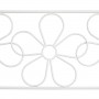 White Daisy Metal Bench