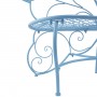 Alpine Corporation 62"L Indoor/Outdoor 2 Person Metal Butterfly Shaped Garden Bench, Blue