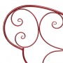 38" Red Butterfly Metal Bench