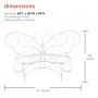 Alpine Corporation 62"L Indoor/Outdoor 2 Person Metal Butterfly Shaped Garden Bench, White