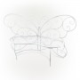 White Butterfly Metal Bench