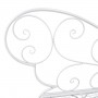 Alpine Corporation 62"L Indoor/Outdoor 2 Person Metal Butterfly Shaped Garden Bench, White