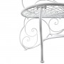 Alpine Corporation 62"L Indoor/Outdoor 2 Person Metal Butterfly Shaped Garden Bench, White