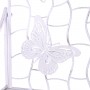 White Metal Garden Bench with Butterfly Backrest