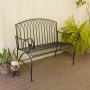 Black Metal Classic Garden Bench