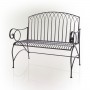 Black Metal Classic Garden Bench