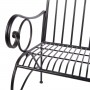 Black Metal Classic Garden Bench