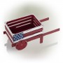 American Flag Wheel Barrel Planter