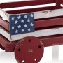 American Flag Wheel Barrel Planter