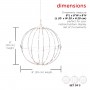 Alpine Corporation 3-Piece Foldable Metal Sphere Ornaments