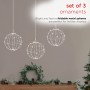 Alpine Corporation 3-Piece Foldable Metal Sphere Ornaments