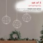 Alpine Corporation 3-Piece Foldable Metal Sphere Ornaments