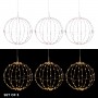 Alpine Corporation 3-Piece Foldable Metal Sphere Ornaments