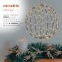Alpine Corporation 16"H Indoor/Outdoor Foldable Metal Hanging Ornament with Multi-Colored LED Lights