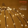 Alpine Corporation 16"H Indoor/Outdoor Foldable Metal Hanging Ornament with Multi-Colored LED Lights