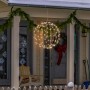 Alpine Corporation 16"H Indoor/Outdoor Foldable Metal Hanging Ornament with Multi-Colored LED Lights