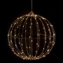 Alpine Corporation 16"H Indoor/Outdoor Foldable Metal Hanging Ornament with Multi-Colored LED Lights