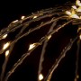 Alpine Corporation 16"H Indoor/Outdoor Foldable Metal Hanging Ornament with Multi-Colored LED Lights
