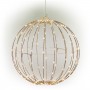 Alpine Corporation 16"H Indoor/Outdoor Foldable Metal Hanging Ornament with Multi-Colored LED Lights
