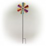 86" COLORFUL BEJEWELED WINDMILL SPINNER GARDEN STAKE 