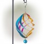 84" Multi-Color Metallic Hanging Wind Spinner with Shepherd Hook