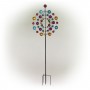 KALEIDOSCOPIC MULTI-SPINNING KINETIC GARDEN STAKE